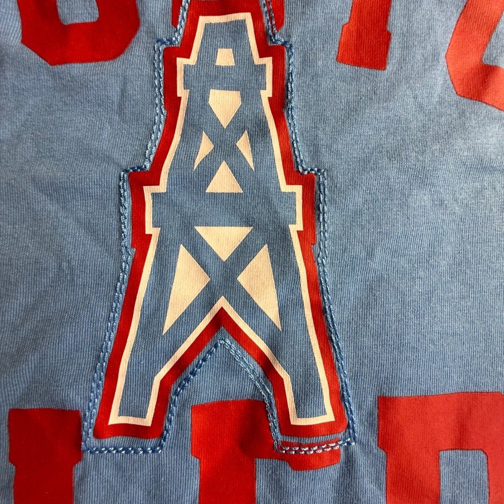 Nike Houston Oilers Mens Blue Red Long Sleeve Raglan T-Shirt Small - Picture 8 of 11